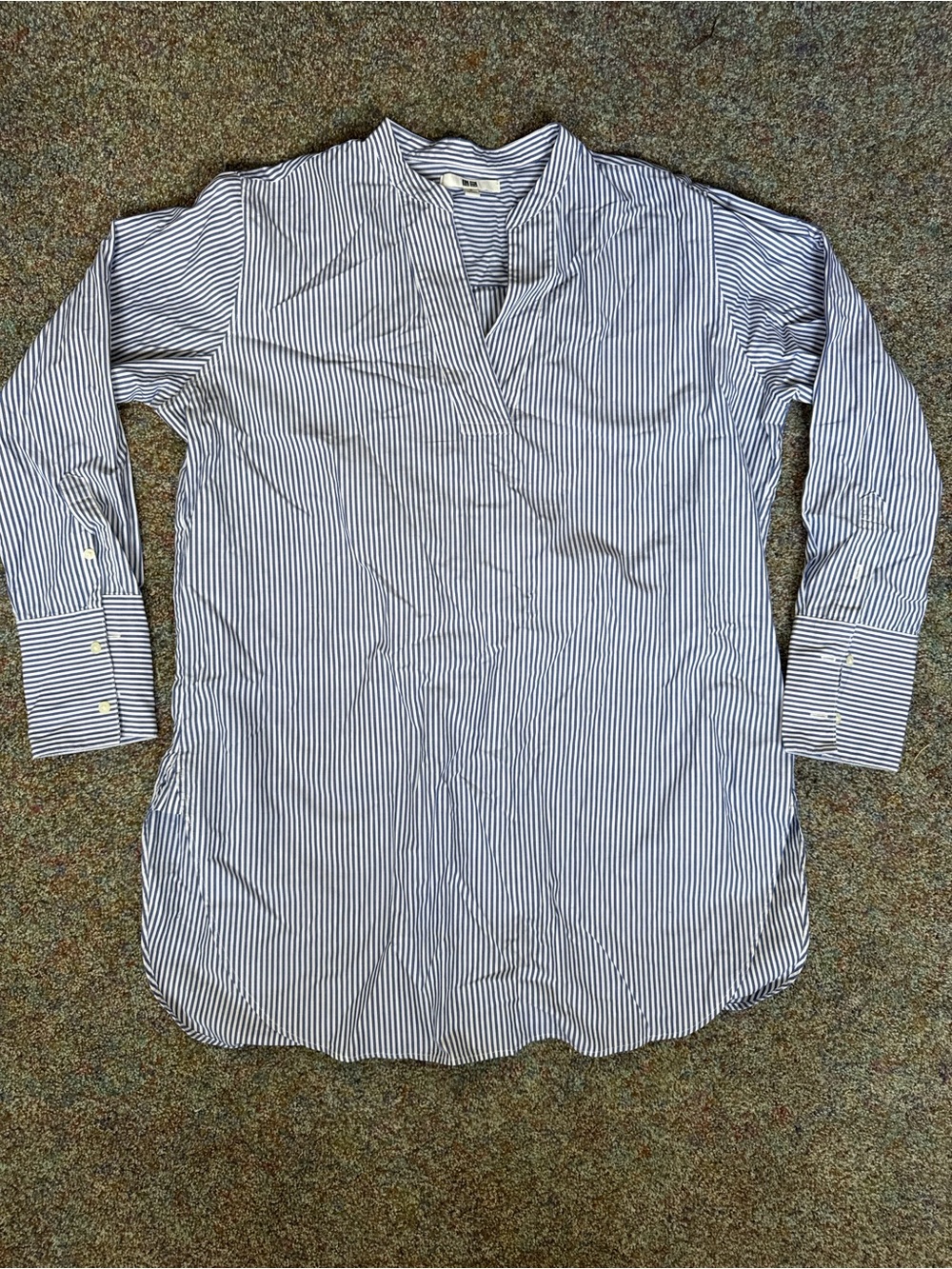 Striped Blue and White Women’s Long-Sleeve Tunic